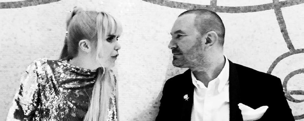 Paloma Faith with her manager Jamie Binns at the 2018 BRIT Awards.